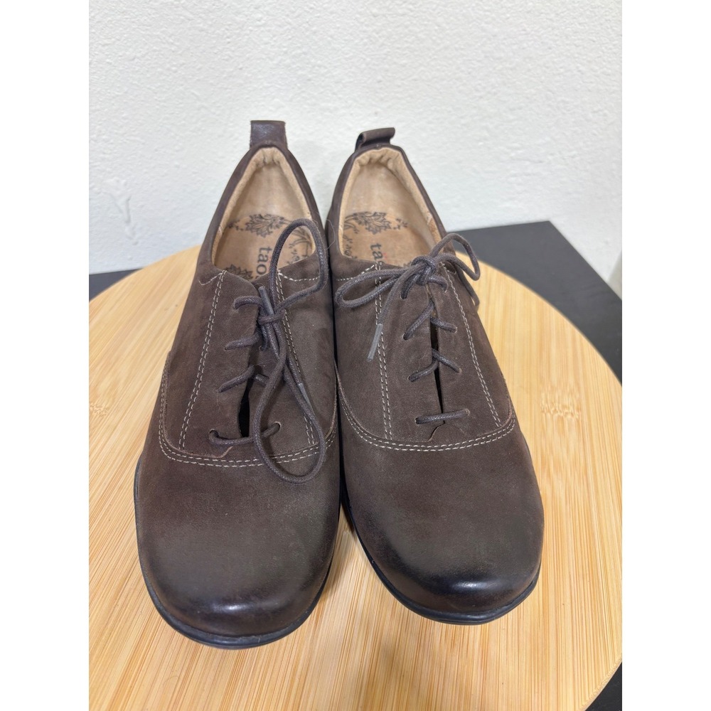 Taos Footwear Getaway Womens 7.5 Oxford Lace Up Brown Leather Lace Up Shoes - Picture 2 of 10